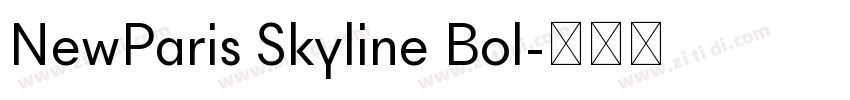NewParis Skyline Bol字体转换